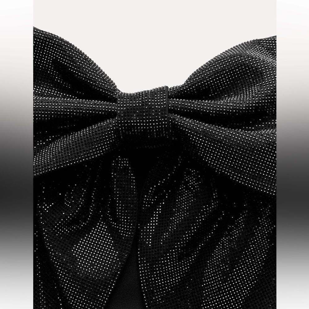 Zara Rhinestone bow crop top - Picture 5 of 8